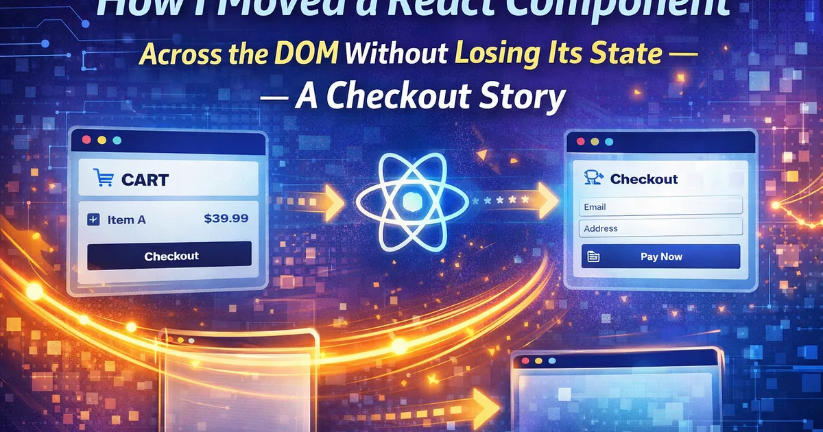 How I Moved a React Component Across the DOM Without Losing Its State &mdash; A Checkout Story