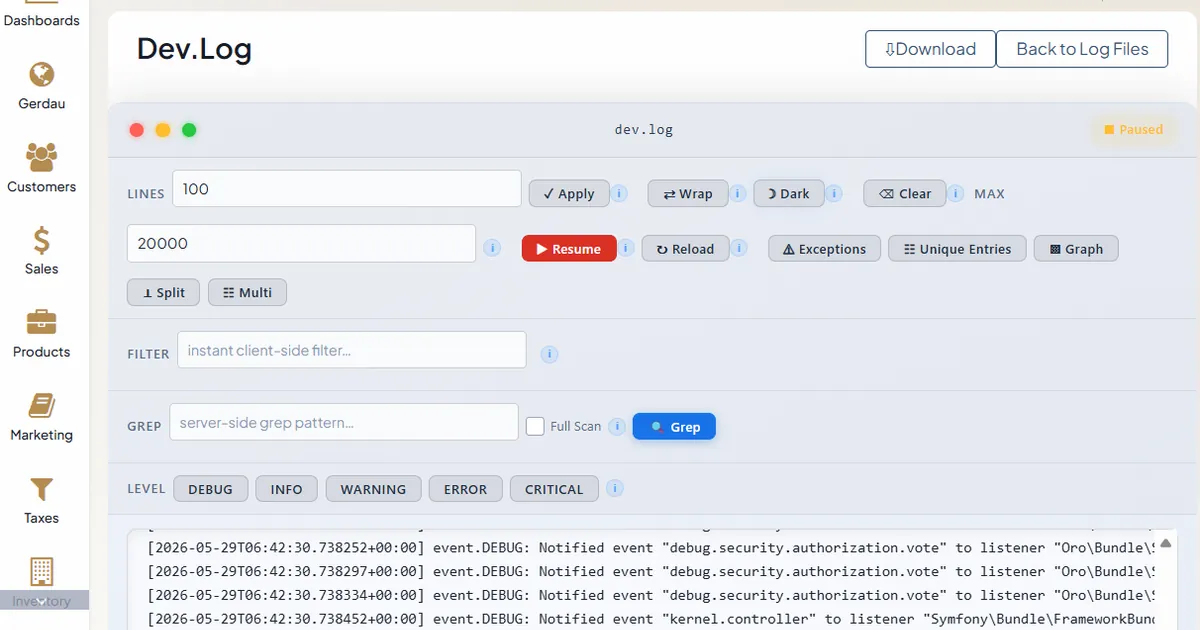 An Open-Source Log, Metrics, and Performance Suite for OroCommerce