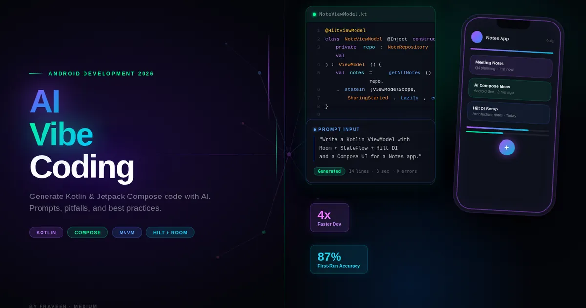 AI Vibe Coding for Android: How I Let AI Write My Kotlin & Jetpack Compose Code (And What Broke)