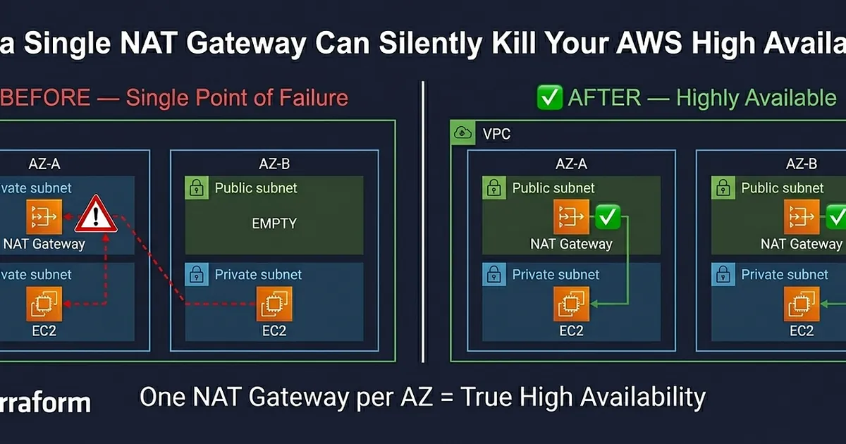 How a Single NAT Gateway Can Silently Kill Your AWS High Availability