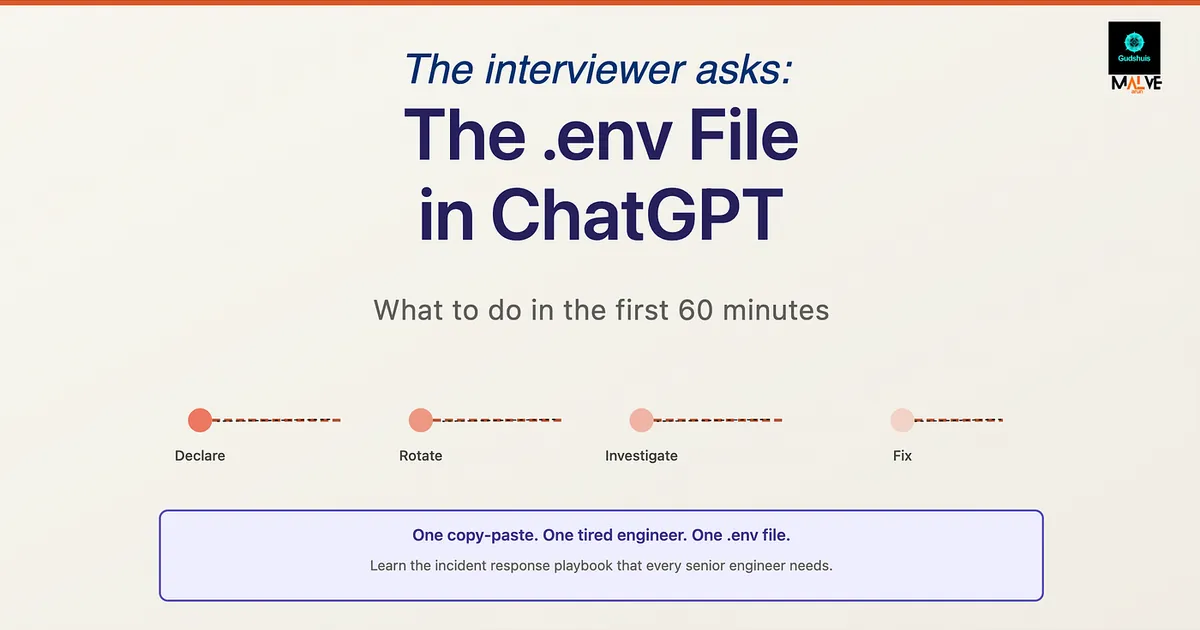 #48 — The interviewer asks: “Your developer pasted the .env