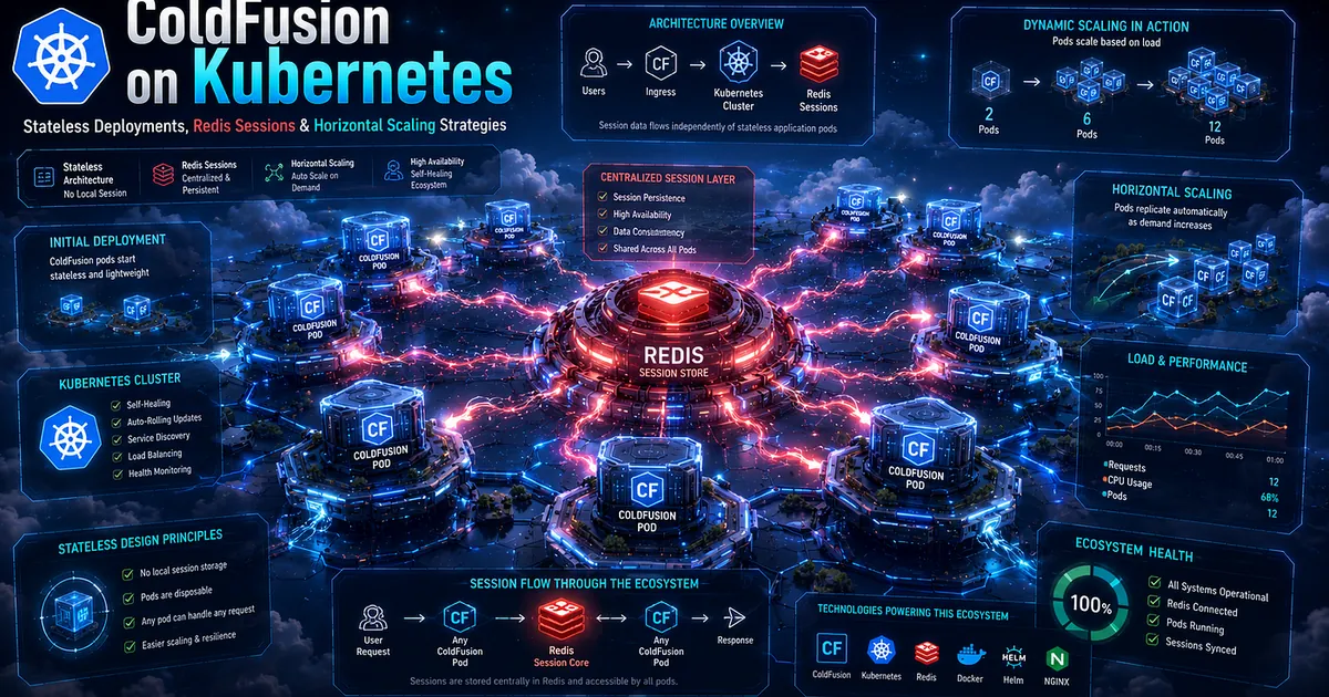 ColdFusion on Kubernetes: Stateless Deployment, Redis Sessions, and Horizontal Scaling