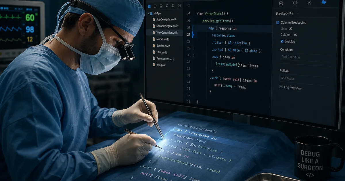 Debug Like a Surgeon: Column Breakpoints in Xcode