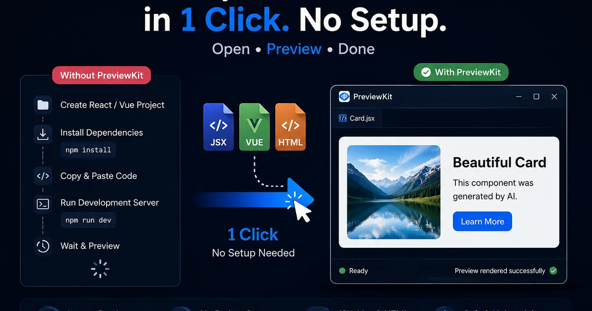 From AI-Generated Code to Instant Preview: Why I Built PreviewKit