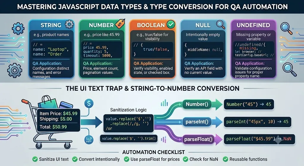 Mastering JavaScript Data Types and Type Conversion for QA Automation