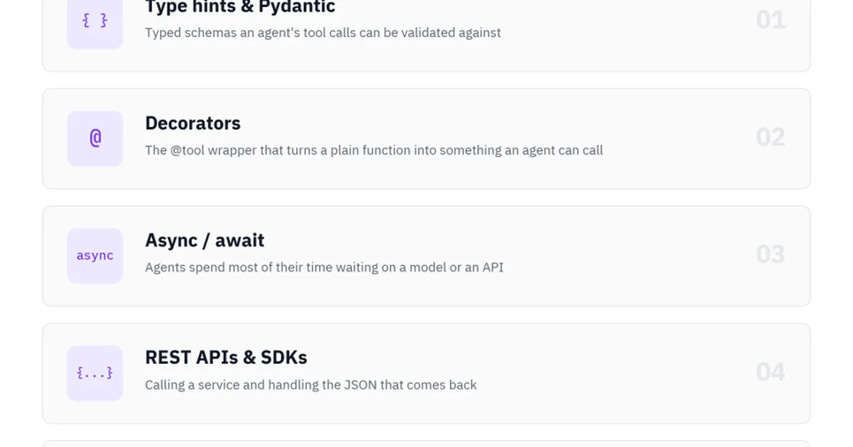 Agent School #01 — Python for Agent Builders