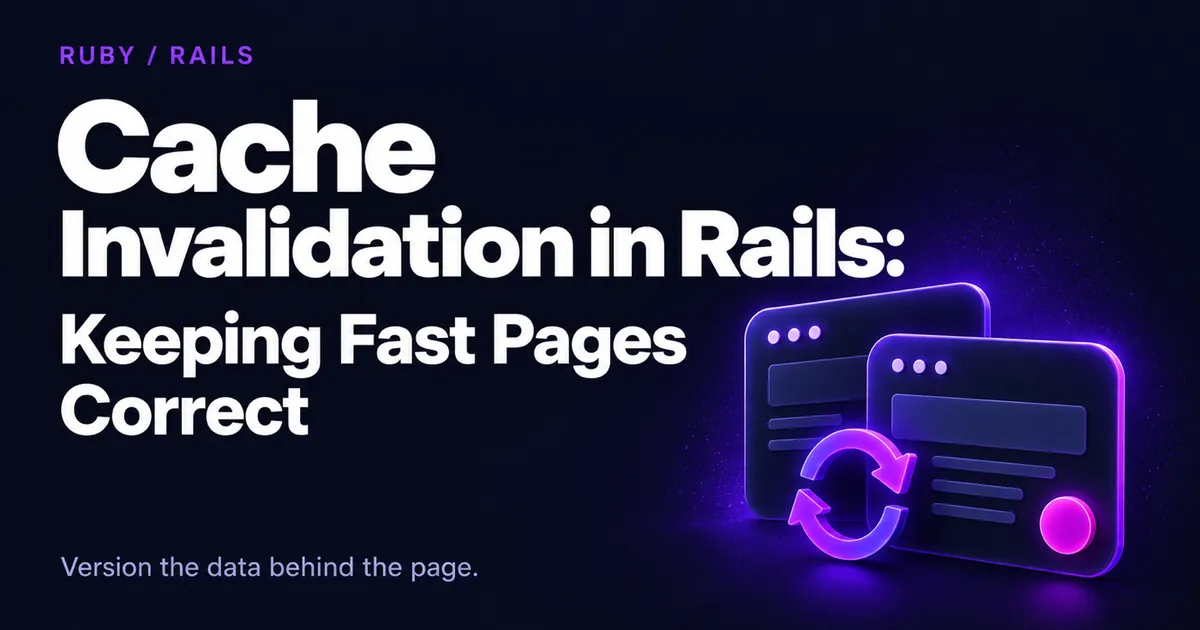 Cache Invalidation in Rails: Keeping Fast Pages Correct