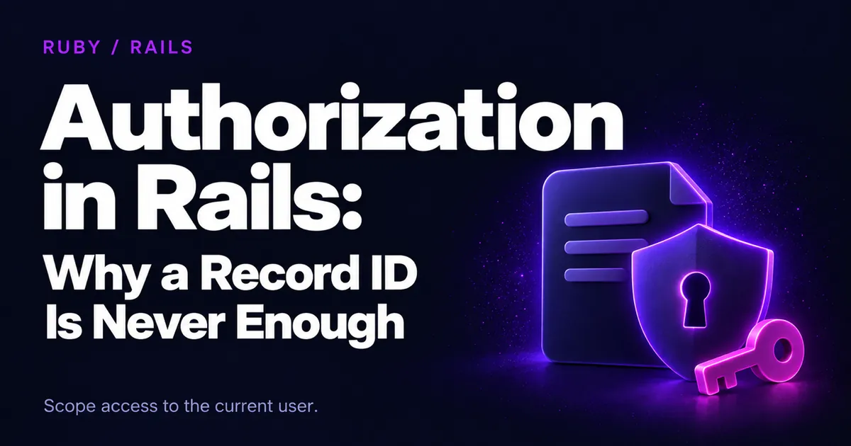 Authorization in Rails: Why a Record ID Is Never Enough