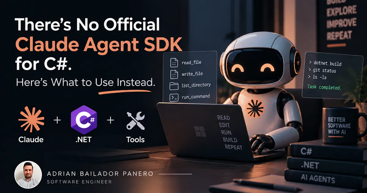 There’s No Official Claude Agent SDK for C#. Here’s What to Use Instead