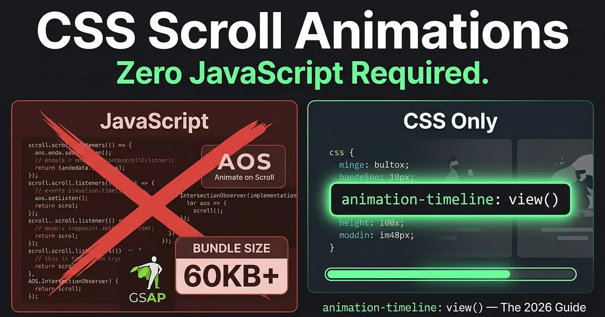 CSS Scroll-Driven Animations Just Made JavaScript Scroll Libraries Obsolete. Here&rsquo;s the Proof.