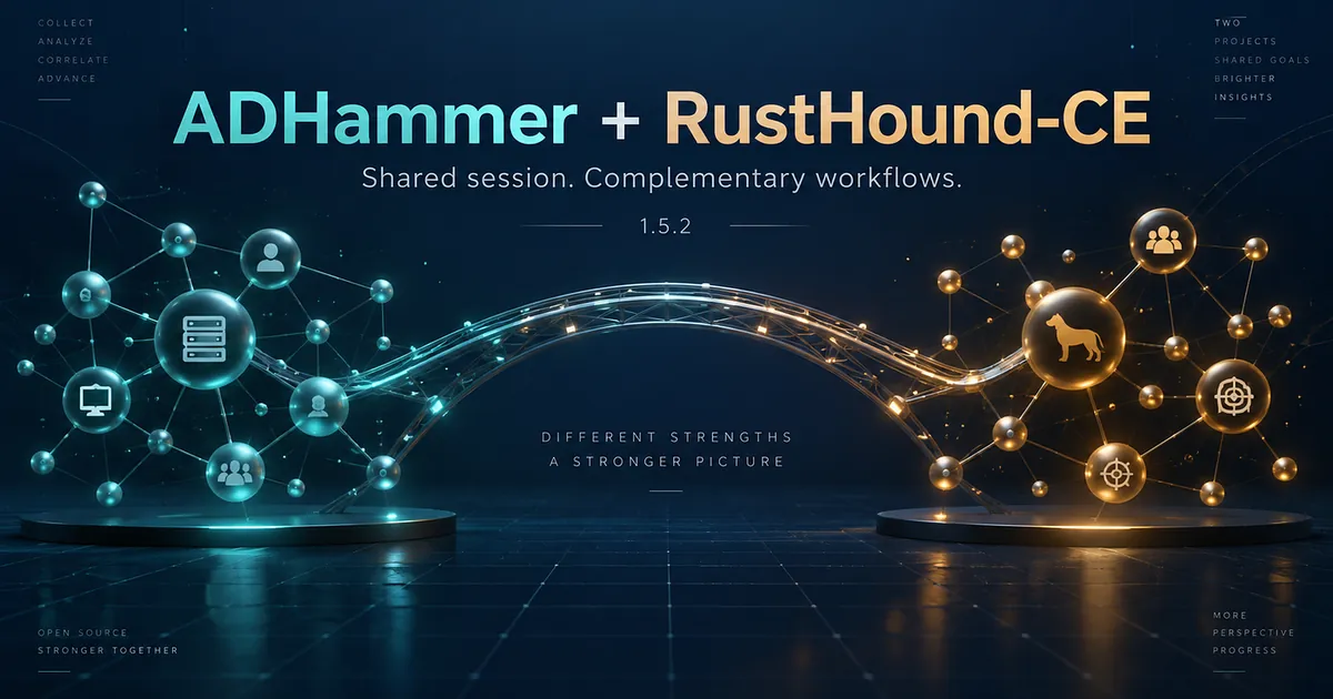 ADHammer 1.5.2 + RustHound-CE: Shared Session, Complementary Workflows