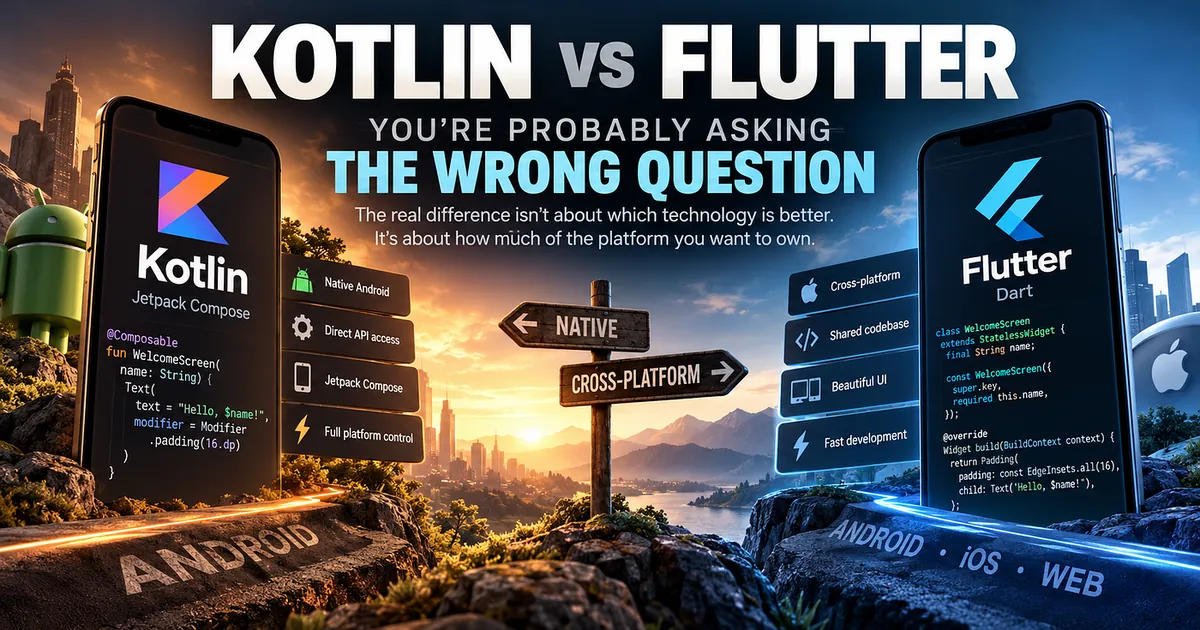 Kotlin vs Flutter: You’re Probably Asking the Wrong Question
