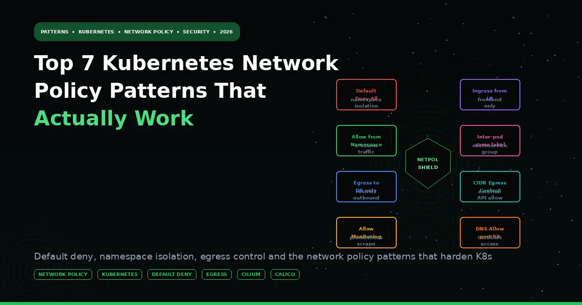 Top 7 Kubernetes Network Policy Patterns That Actually Work