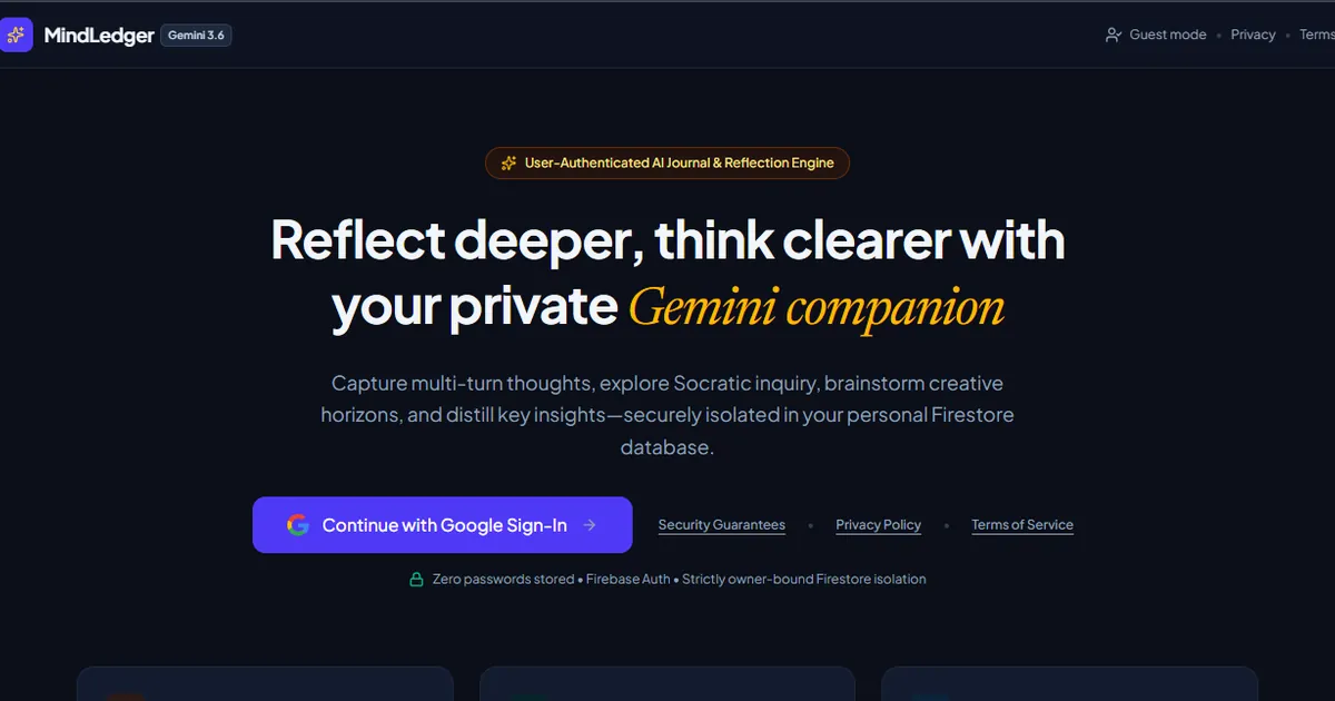 MindLedger: Building a Private AI-Powered Personal Intelligence Workspace with Gemini