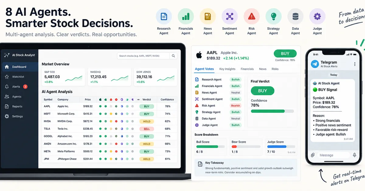 I Built an 8-Agent AI Stock Analyst That Runs on My Laptop