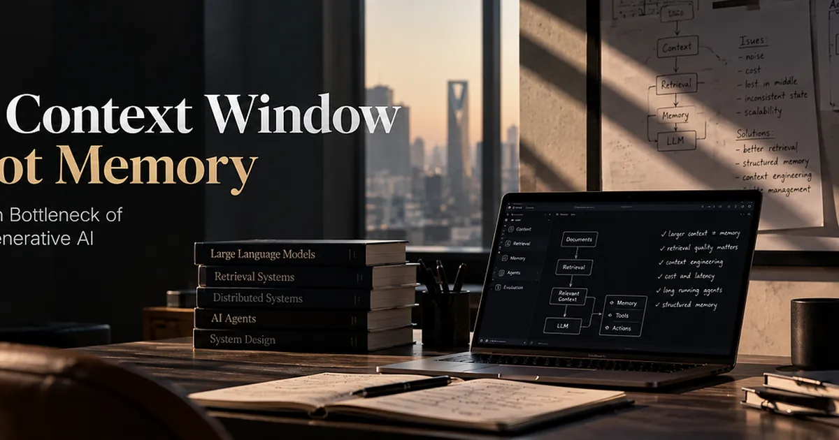 The Context Window Is Not Memory: The Hidden Bottleneck of Modern Generative AI