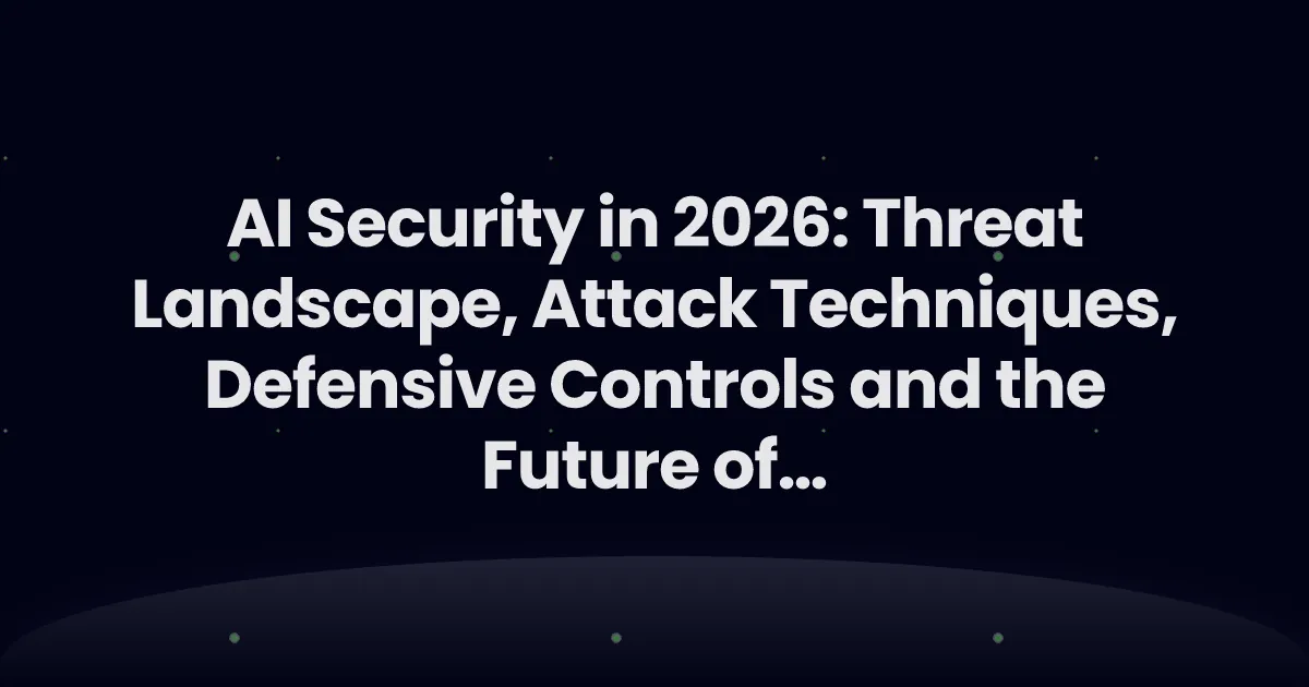 AI Security in 2026: Threat Landscape, Attack Techniques, Defensive Controls and the Future of…