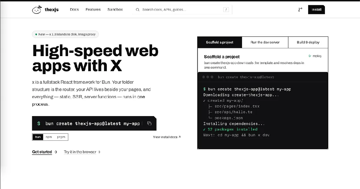 Inside Thexjs: The architecture of a full-stack React framework living in One Bun Process