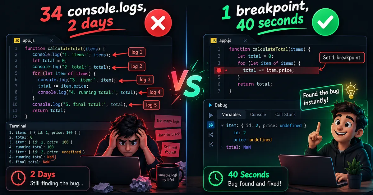 You’ve Been Using console.log() to Debug. Here’s Why Senior Developers Don’t.