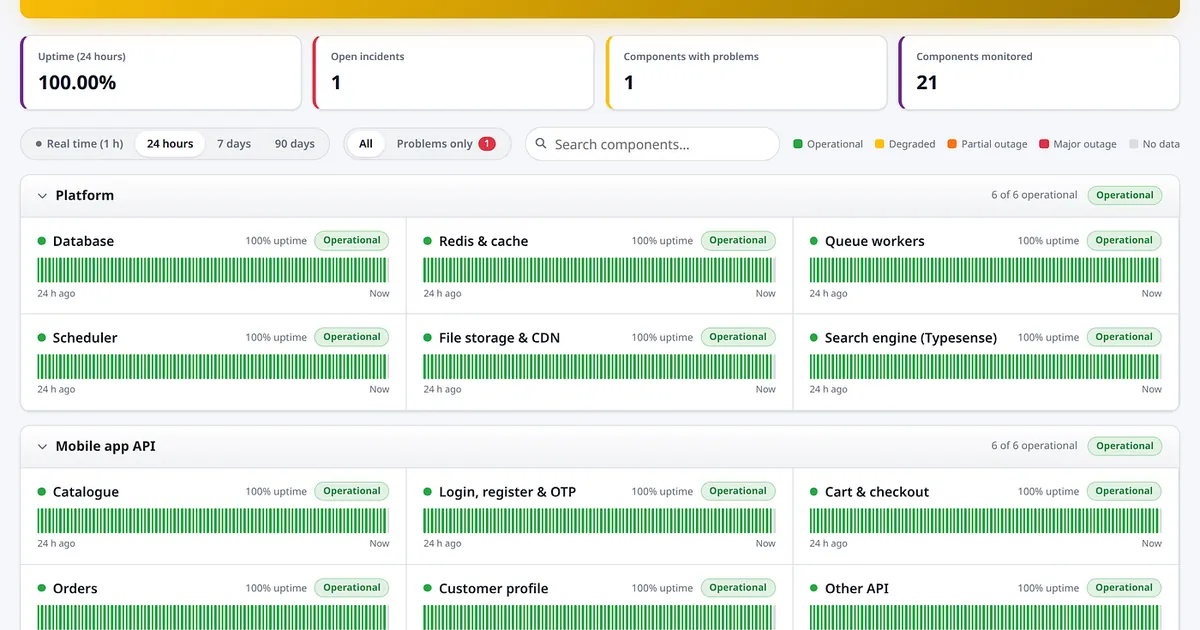 Introducing Laravel System Status: a live status page for your Laravel app