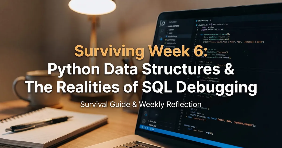 Surviving Week 6: Python Data Structures and the Realities of SQL Debugging